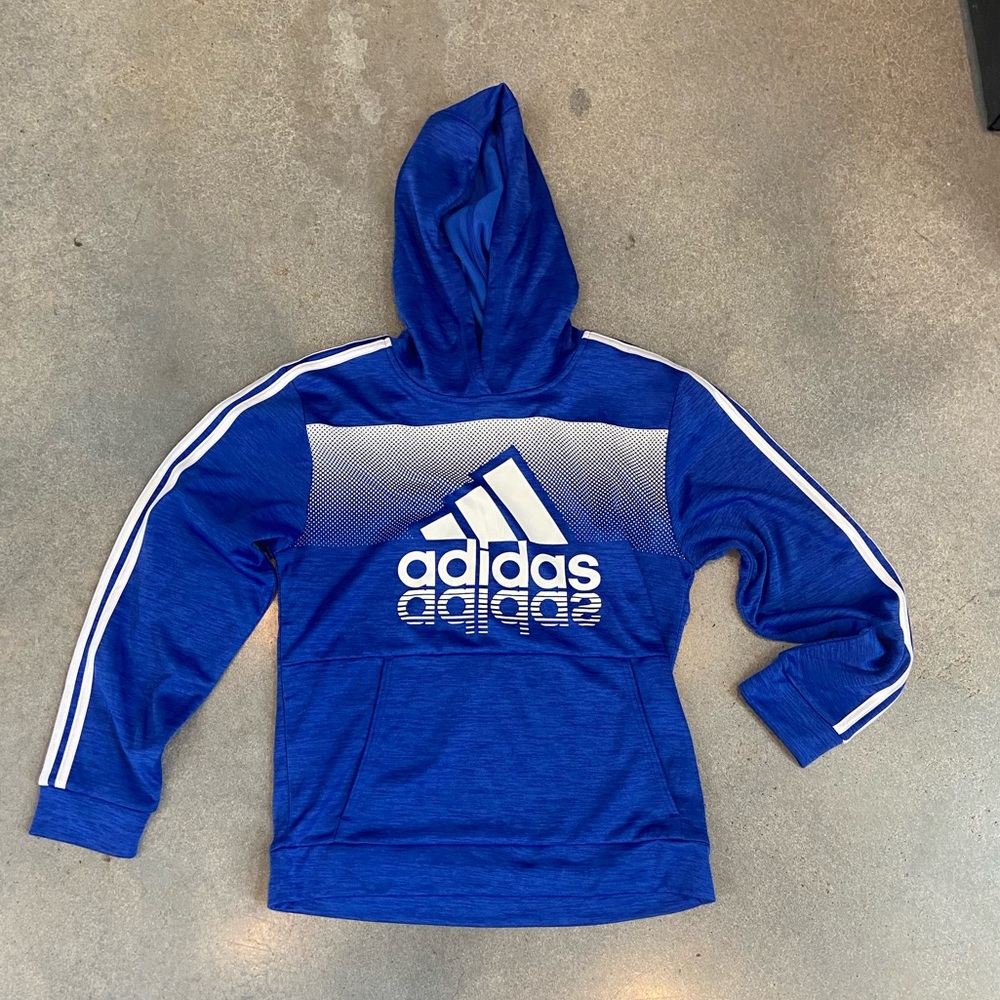 Adidas Youth Pullover Hoodie Sweater Size XL Royal Blue NWT